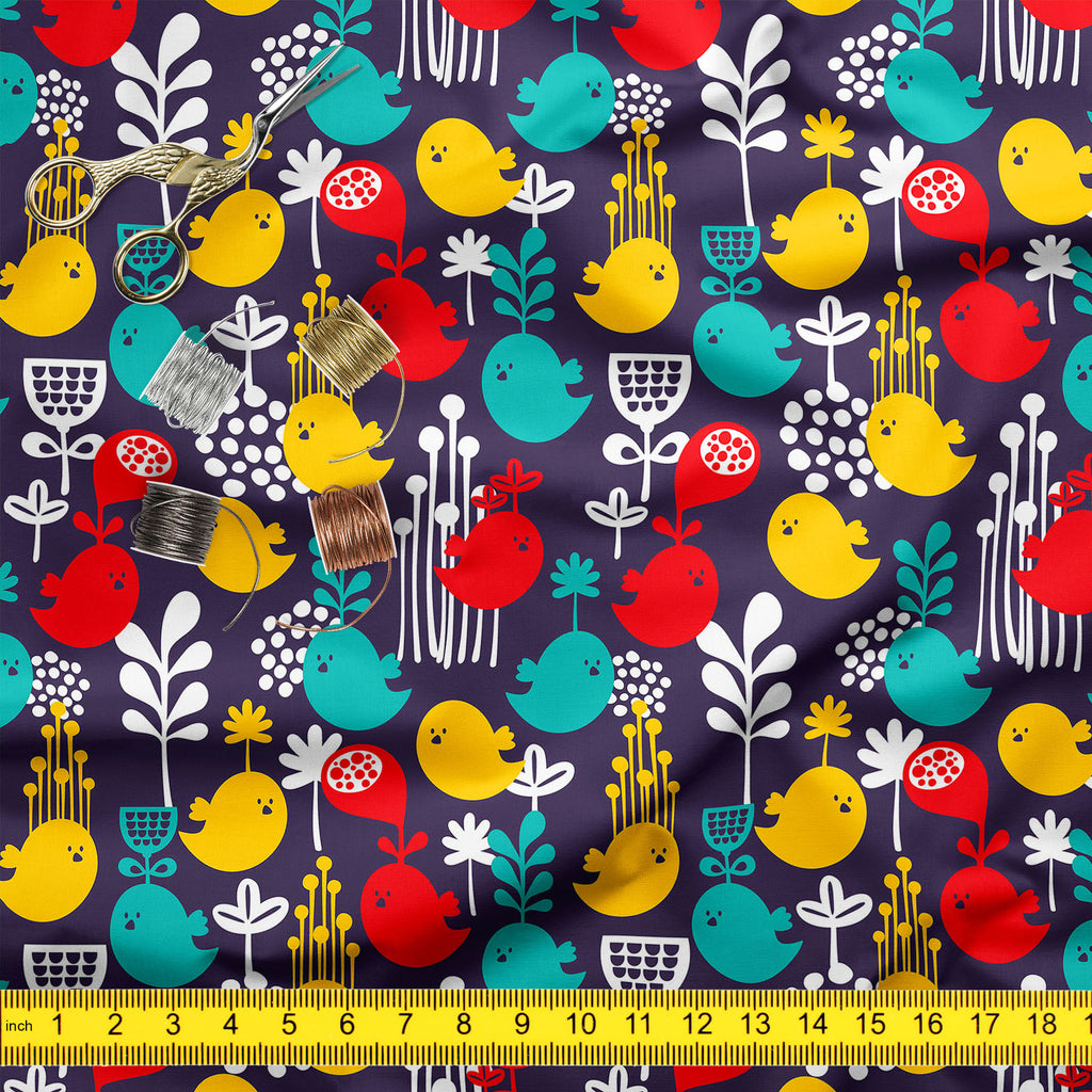 Cartoon Birds Upholstery Fabric by Metre | For Sofa, Curtains, Cushions, Furnishing, Craft, Dress Material-Upholstery Fabrics-FAB_RW-IC 5007378 IC 5007378, Abstract Expressionism, Abstracts, Ancient, Animals, Animated Cartoons, Art and Paintings, Birds, Botanical, Caricature, Cartoons, Decorative, Digital, Digital Art, Floral, Flowers, Graphic, Historical, Illustrations, Love, Medieval, Modern Art, Nature, Patterns, Retro, Romance, Scenic, Seasons, Semi Abstract, Signs, Signs and Symbols, Vintage, cartoon, 