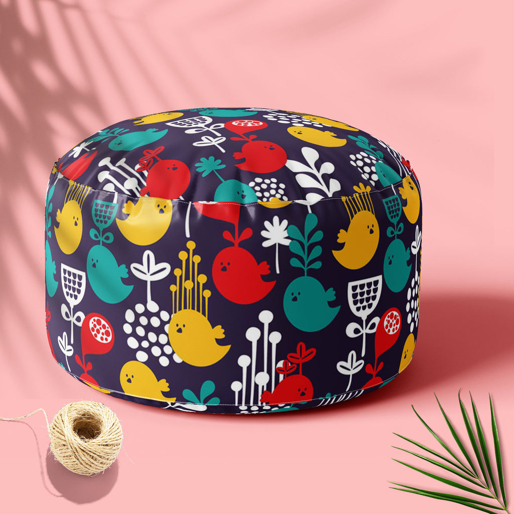 Cartoon Birds Footstool Footrest Puffy Pouffe Ottoman Bean Bag | Canvas Fabric-Footstools-FST_CB_BN-IC 5007378 IC 5007378, Abstract Expressionism, Abstracts, Ancient, Animals, Animated Cartoons, Art and Paintings, Birds, Botanical, Caricature, Cartoons, Decorative, Digital, Digital Art, Floral, Flowers, Graphic, Historical, Illustrations, Love, Medieval, Modern Art, Nature, Patterns, Retro, Romance, Scenic, Seasons, Semi Abstract, Signs, Signs and Symbols, Vintage, cartoon, footstool, footrest, puffy, pouff