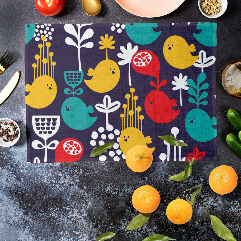 Cartoon Birds Table Mat Placemat-Table Place Mats Fabric-MAT_TB-IC 5007378 IC 5007378, Abstract Expressionism, Abstracts, Ancient, Animals, Animated Cartoons, Art and Paintings, Birds, Botanical, Caricature, Cartoons, Decorative, Digital, Digital Art, Floral, Flowers, Graphic, Historical, Illustrations, Love, Medieval, Modern Art, Nature, Patterns, Retro, Romance, Scenic, Seasons, Semi Abstract, Signs, Signs and Symbols, Vintage, cartoon, table, mat, placemat, abstract, animal, art, backdrop, background, be