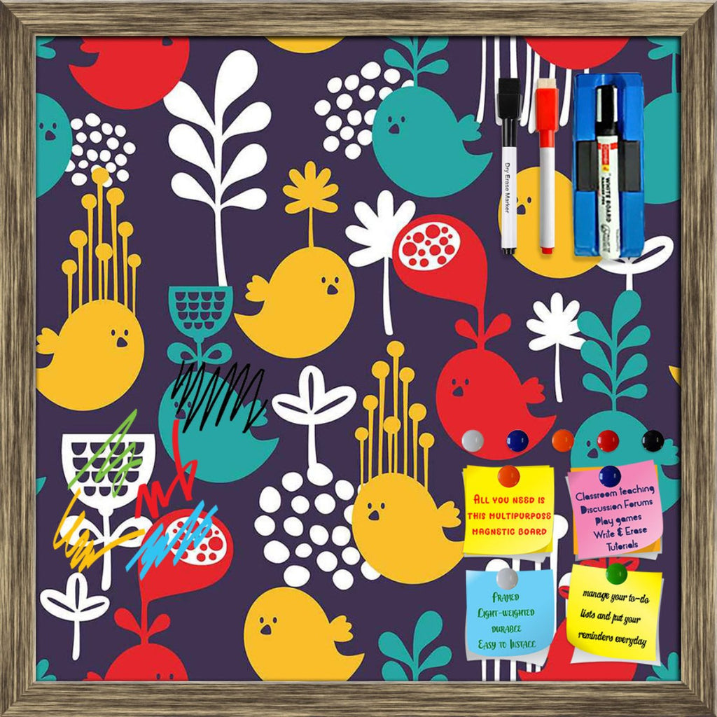 Cartoon Birds Framed Magnetic Dry Erase Board | Combo with Magnet Buttons & Markers-Magnetic Boards Framed-MGB_FR-IC 5007378 IC 5007378, Abstract Expressionism, Abstracts, Ancient, Animals, Animated Cartoons, Art and Paintings, Birds, Botanical, Caricature, Cartoons, Decorative, Digital, Digital Art, Floral, Flowers, Graphic, Historical, Illustrations, Love, Medieval, Modern Art, Nature, Patterns, Retro, Romance, Scenic, Seasons, Semi Abstract, Signs, Signs and Symbols, Vintage, cartoon, framed, magnetic, d