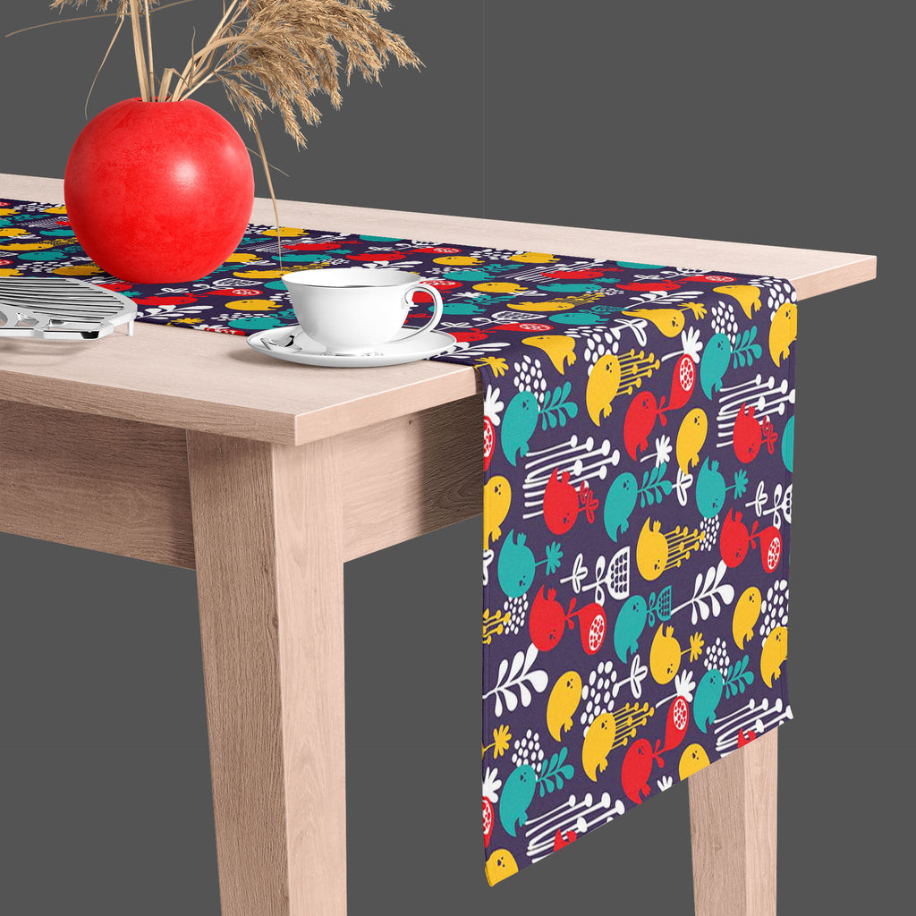 Cartoon Birds Table Runner-Table Runners-RUN_TB-IC 5007378 IC 5007378, Abstract Expressionism, Abstracts, Ancient, Animals, Animated Cartoons, Art and Paintings, Birds, Botanical, Caricature, Cartoons, Decorative, Digital, Digital Art, Floral, Flowers, Graphic, Historical, Illustrations, Love, Medieval, Modern Art, Nature, Patterns, Retro, Romance, Scenic, Seasons, Semi Abstract, Signs, Signs and Symbols, Vintage, cartoon, table, runner, abstract, animal, art, backdrop, background, beautiful, beauty, bird, 