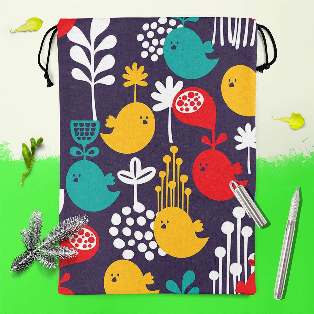 Cartoon Birds Reusable Sack Bag | Bag for Gym, Storage, Vegetable & Travel-Drawstring Sack Bags-SCK_FB_DS-IC 5007378 IC 5007378, Abstract Expressionism, Abstracts, Ancient, Animals, Animated Cartoons, Art and Paintings, Birds, Botanical, Caricature, Cartoons, Decorative, Digital, Digital Art, Floral, Flowers, Graphic, Historical, Illustrations, Love, Medieval, Modern Art, Nature, Patterns, Retro, Romance, Scenic, Seasons, Semi Abstract, Signs, Signs and Symbols, Vintage, cartoon, reusable, sack, bag, for, g
