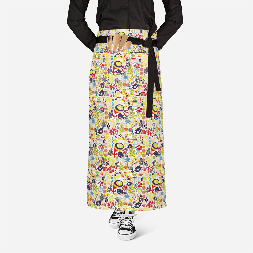 Birds & Flowers Apron | Adjustable, Free Size & Waist Tiebacks-Aprons Waist to Knee-APR_WS_FT-IC 5007379 IC 5007379, Abstract Expressionism, Abstracts, Ancient, Animals, Animated Cartoons, Birds, Botanical, Caricature, Cartoons, Decorative, Digital, Digital Art, Floral, Flowers, Graphic, Historical, Illustrations, Love, Medieval, Modern Art, Nature, Patterns, Retro, Romance, Scenic, Seasons, Semi Abstract, Signs, Signs and Symbols, Vintage, apron, adjustable, free, size, waist, tiebacks, abstract, animal, b