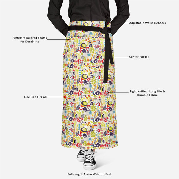 Birds & Flowers Apron | Adjustable, Free Size & Waist Tiebacks-Aprons Waist to Knee-APR_WS_FT-IC 5007379 IC 5007379, Abstract Expressionism, Abstracts, Ancient, Animals, Animated Cartoons, Birds, Botanical, Caricature, Cartoons, Decorative, Digital, Digital Art, Floral, Flowers, Graphic, Historical, Illustrations, Love, Medieval, Modern Art, Nature, Patterns, Retro, Romance, Scenic, Seasons, Semi Abstract, Signs, Signs and Symbols, Vintage, full-length, apron, poly-cotton, fabric, adjustable, waist, tieback