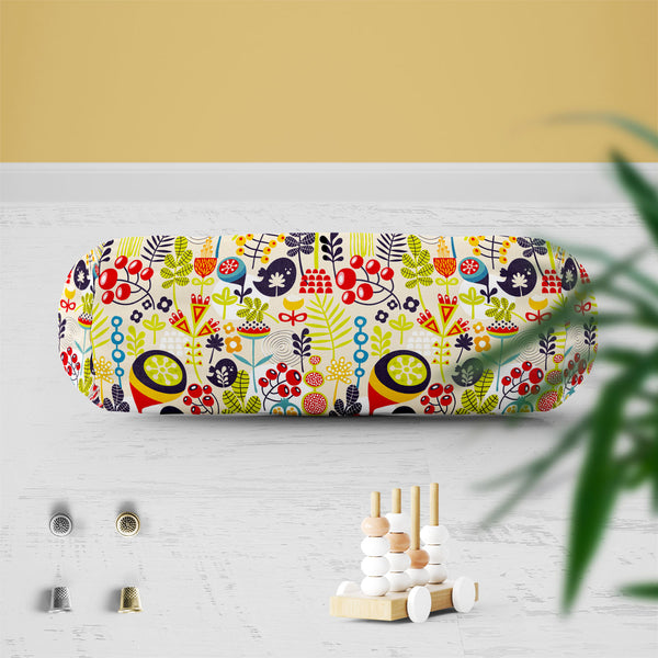 Birds & Flowers D5 Bolster Cover Booster Cases | Concealed Zipper Opening-Bolster Covers-BOL_CV_ZP-IC 5007379 IC 5007379, Abstract Expressionism, Abstracts, Ancient, Animals, Animated Cartoons, Birds, Botanical, Caricature, Cartoons, Decorative, Digital, Digital Art, Floral, Flowers, Graphic, Historical, Illustrations, Love, Medieval, Modern Art, Nature, Patterns, Retro, Romance, Scenic, Seasons, Semi Abstract, Signs, Signs and Symbols, Vintage, d5, bolster, cover, booster, cases, zipper, opening, poly, cot