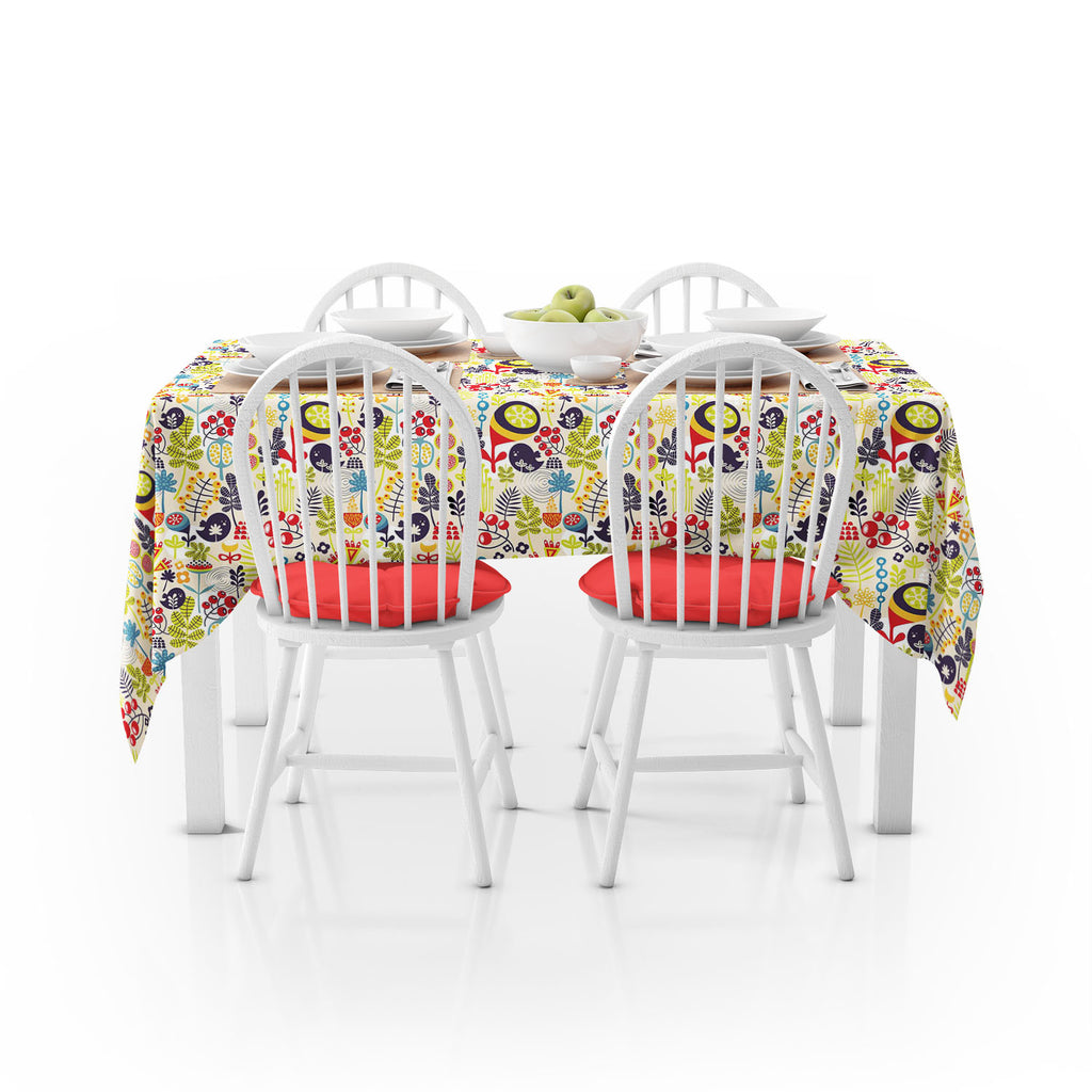 Birds & Flowers Table Cloth Cover-Table Covers-CVR_TB_NR-IC 5007379 IC 5007379, Abstract Expressionism, Abstracts, Ancient, Animals, Animated Cartoons, Birds, Botanical, Caricature, Cartoons, Decorative, Digital, Digital Art, Floral, Flowers, Graphic, Historical, Illustrations, Love, Medieval, Modern Art, Nature, Patterns, Retro, Romance, Scenic, Seasons, Semi Abstract, Signs, Signs and Symbols, Vintage, table, cloth, cover, abstract, animal, backdrop, background, beautiful, beauty, berries, bird, branch, c