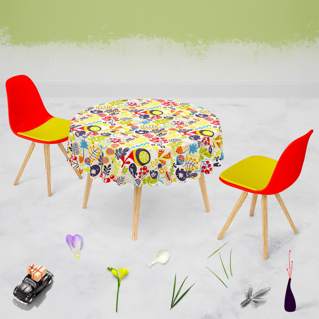 Birds & Flowers D5 Table Cloth Cover-Table Covers-CVR_TB_RD-IC 5007379 IC 5007379, Abstract Expressionism, Abstracts, Ancient, Animals, Animated Cartoons, Birds, Botanical, Caricature, Cartoons, Decorative, Digital, Digital Art, Floral, Flowers, Graphic, Historical, Illustrations, Love, Medieval, Modern Art, Nature, Patterns, Retro, Romance, Scenic, Seasons, Semi Abstract, Signs, Signs and Symbols, Vintage, d5, table, cloth, cover, abstract, animal, backdrop, background, beautiful, beauty, berries, bird, br