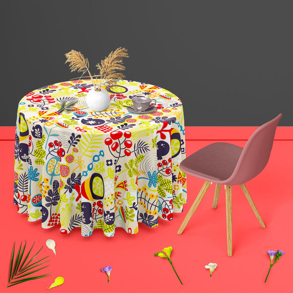 Birds & Flowers D5 Table Cloth Cover-Table Covers-CVR_TB_RD-IC 5007379 IC 5007379, Abstract Expressionism, Abstracts, Ancient, Animals, Animated Cartoons, Birds, Botanical, Caricature, Cartoons, Decorative, Digital, Digital Art, Floral, Flowers, Graphic, Historical, Illustrations, Love, Medieval, Modern Art, Nature, Patterns, Retro, Romance, Scenic, Seasons, Semi Abstract, Signs, Signs and Symbols, Vintage, d5, table, cloth, cover, for, dining, center, cotton, canvas, fabric, abstract, animal, backdrop, bac
