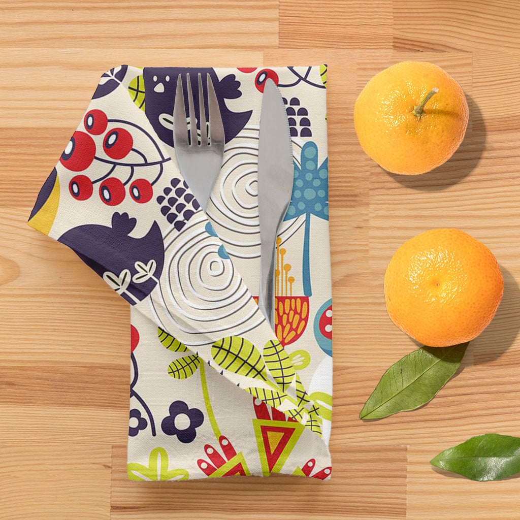 Birds & Flowers D5 Table Napkin-Table Napkins-NAP_TB-IC 5007379 IC 5007379, Abstract Expressionism, Abstracts, Ancient, Animals, Animated Cartoons, Birds, Botanical, Caricature, Cartoons, Decorative, Digital, Digital Art, Floral, Flowers, Graphic, Historical, Illustrations, Love, Medieval, Modern Art, Nature, Patterns, Retro, Romance, Scenic, Seasons, Semi Abstract, Signs, Signs and Symbols, Vintage, d5, table, napkin, abstract, animal, backdrop, background, beautiful, beauty, berries, bird, branch, cartoon
