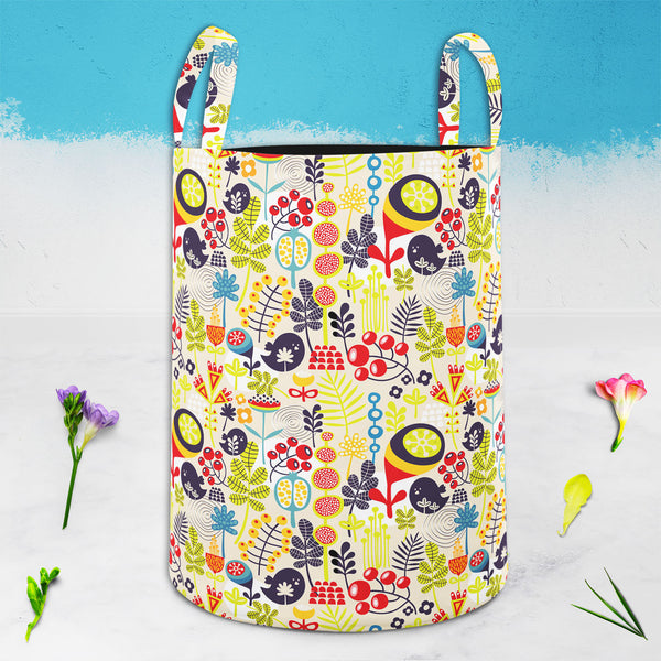 Birds & Flowers D5 Foldable Open Storage Bin | Organizer Box, Toy Basket, Shelf Box, Laundry Bag | Canvas Fabric-Storage Bins-STR_BI_CB-IC 5007379 IC 5007379, Abstract Expressionism, Abstracts, Ancient, Animals, Animated Cartoons, Birds, Botanical, Caricature, Cartoons, Decorative, Digital, Digital Art, Floral, Flowers, Graphic, Historical, Illustrations, Love, Medieval, Modern Art, Nature, Patterns, Retro, Romance, Scenic, Seasons, Semi Abstract, Signs, Signs and Symbols, Vintage, d5, foldable, open, stora
