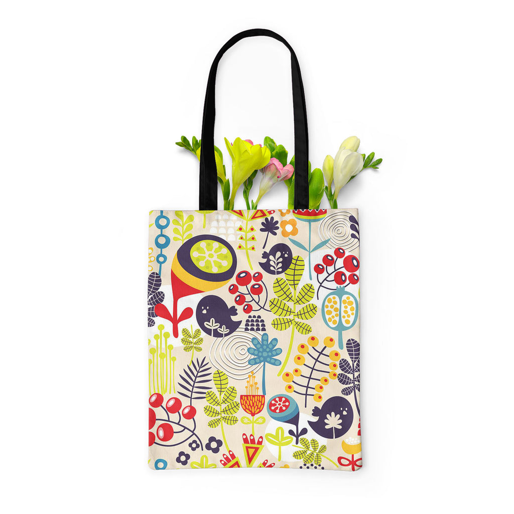 Birds & Flowers D5 Tote Bag Shoulder Purse | Multipurpose-Tote Bags Basic-TOT_FB_BS-IC 5007379 IC 5007379, Abstract Expressionism, Abstracts, Ancient, Animals, Animated Cartoons, Birds, Botanical, Caricature, Cartoons, Decorative, Digital, Digital Art, Floral, Flowers, Graphic, Historical, Illustrations, Love, Medieval, Modern Art, Nature, Patterns, Retro, Romance, Scenic, Seasons, Semi Abstract, Signs, Signs and Symbols, Vintage, d5, tote, bag, shoulder, purse, multipurpose, abstract, animal, backdrop, bac