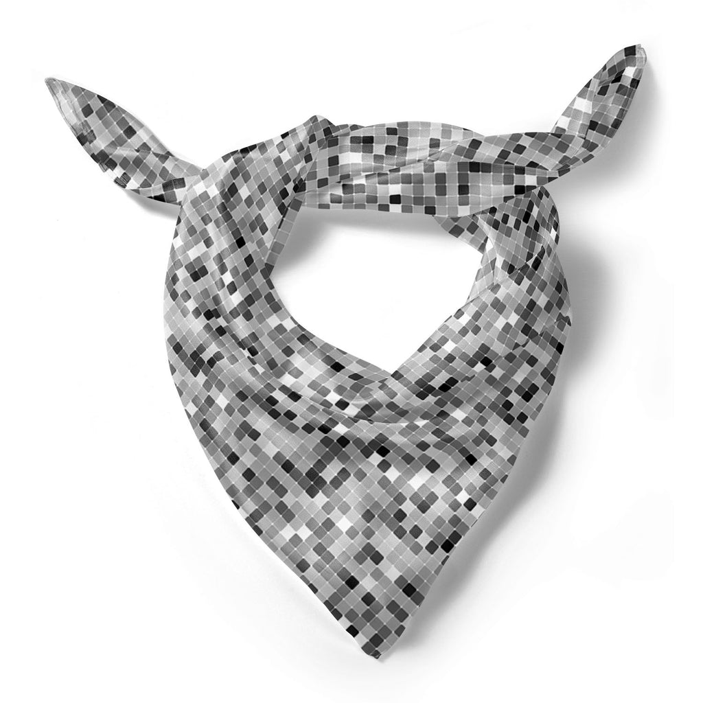 Black & White Square Printed Scarf | Neckwear Balaclava | Girls & Women | Soft Poly Fabric-Scarfs Basic-SCF_FB_BS-IC 5007380 IC 5007380, Abstract Expressionism, Abstracts, Art and Paintings, Black, Black and White, Books, Decorative, Digital, Digital Art, Fashion, Geometric, Geometric Abstraction, Graphic, Illustrations, Modern Art, Patterns, Retro, Semi Abstract, Signs, Signs and Symbols, White, square, printed, scarf, neckwear, balaclava, girls, women, soft, poly, fabric, abstract, album, art, artistic, b