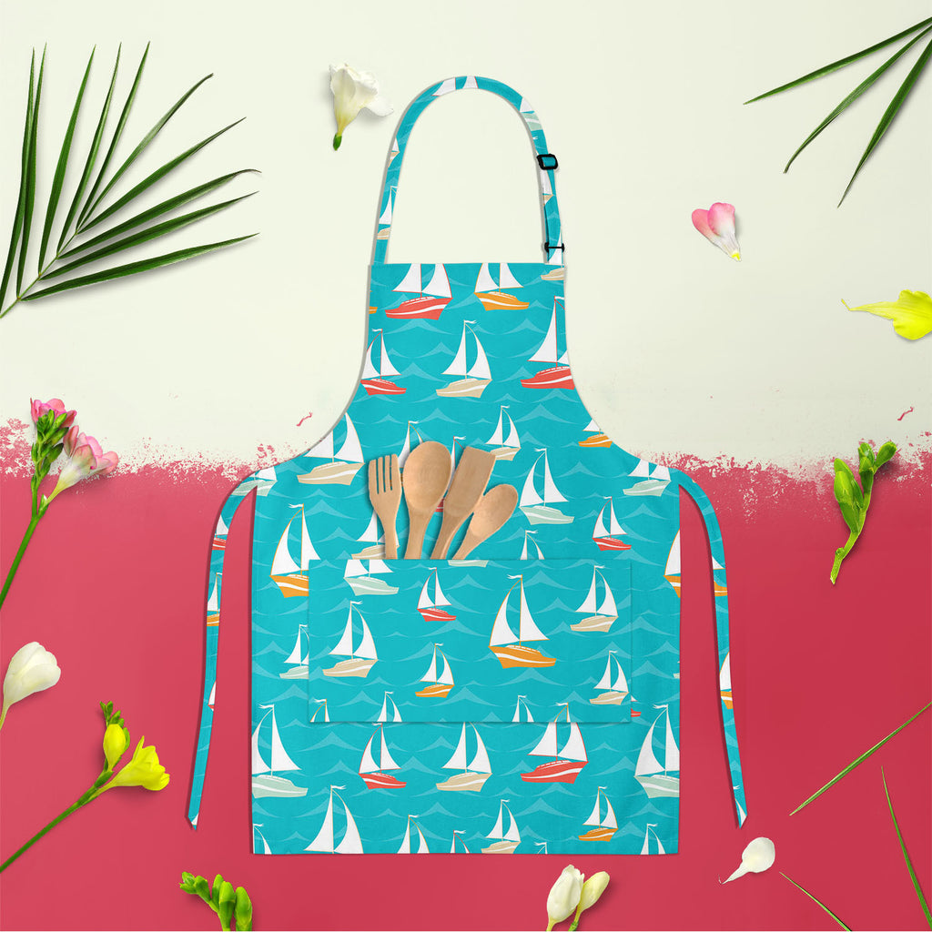Yacht Apron | Adjustable, Free Size & Waist Tiebacks-Aprons Neck to Knee-APR_NK_KN-IC 5007381 IC 5007381, Ancient, Animated Cartoons, Automobiles, Boats, Caricature, Cartoons, Drawing, Flags, Historical, Holidays, Medieval, Nature, Nautical, Patterns, Retro, Scenic, Transportation, Travel, Vehicles, Vintage, yacht, apron, adjustable, free, size, waist, tiebacks, pattern, seamless, sea, adventure, background, boat, cartoon, earth, fabric, flag, fun, holiday, marine, ocean, paper, print, repeating, sail, sail