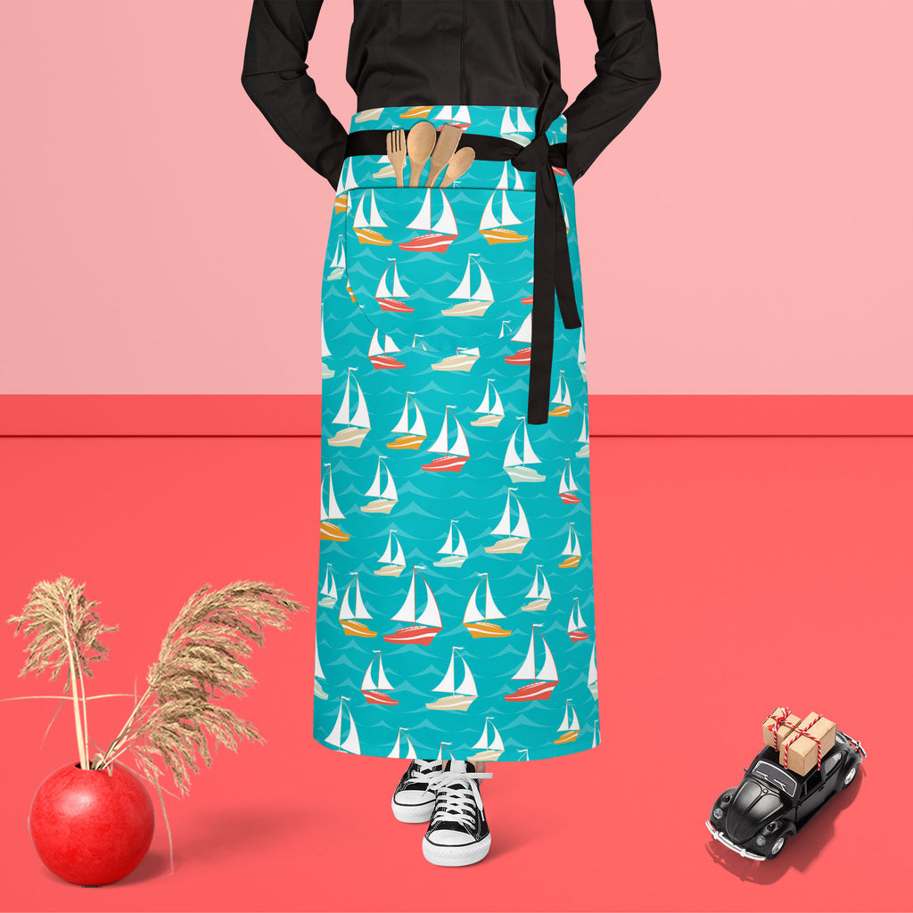 Yacht Apron | Adjustable, Free Size & Waist Tiebacks-Aprons Waist to Feet-APR_WS_FT-IC 5007381 IC 5007381, Ancient, Animated Cartoons, Automobiles, Boats, Caricature, Cartoons, Drawing, Flags, Historical, Holidays, Medieval, Nature, Nautical, Patterns, Retro, Scenic, Transportation, Travel, Vehicles, Vintage, yacht, apron, adjustable, free, size, waist, tiebacks, pattern, seamless, sea, adventure, background, boat, cartoon, earth, fabric, flag, fun, holiday, marine, ocean, paper, print, repeating, sail, sai