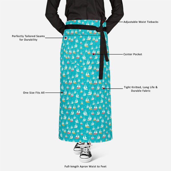 Yacht Apron | Adjustable, Free Size & Waist Tiebacks-Aprons Waist to Knee-APR_WS_FT-IC 5007381 IC 5007381, Ancient, Animated Cartoons, Automobiles, Boats, Caricature, Cartoons, Drawing, Flags, Historical, Holidays, Medieval, Nature, Nautical, Patterns, Retro, Scenic, Transportation, Travel, Vehicles, Vintage, yacht, full-length, apron, poly-cotton, fabric, adjustable, waist, tiebacks, pattern, seamless, sea, adventure, background, boat, cartoon, earth, flag, fun, holiday, marine, ocean, paper, print, repeat