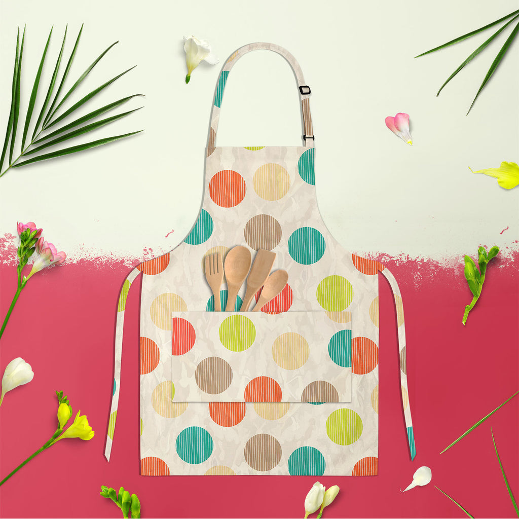 Retro Circles Apron | Adjustable, Free Size & Waist Tiebacks-Aprons Neck to Knee-APR_NK_KN-IC 5007382 IC 5007382, Abstract Expressionism, Abstracts, Ancient, Art and Paintings, Black and White, Circle, Decorative, Digital, Digital Art, Fashion, Geometric, Geometric Abstraction, Graphic, Historical, Illustrations, Medieval, Modern Art, Patterns, Retro, Semi Abstract, Signs, Signs and Symbols, Vintage, White, circles, apron, adjustable, free, size, waist, tiebacks, background, abstract, art, backdrop, beauty,