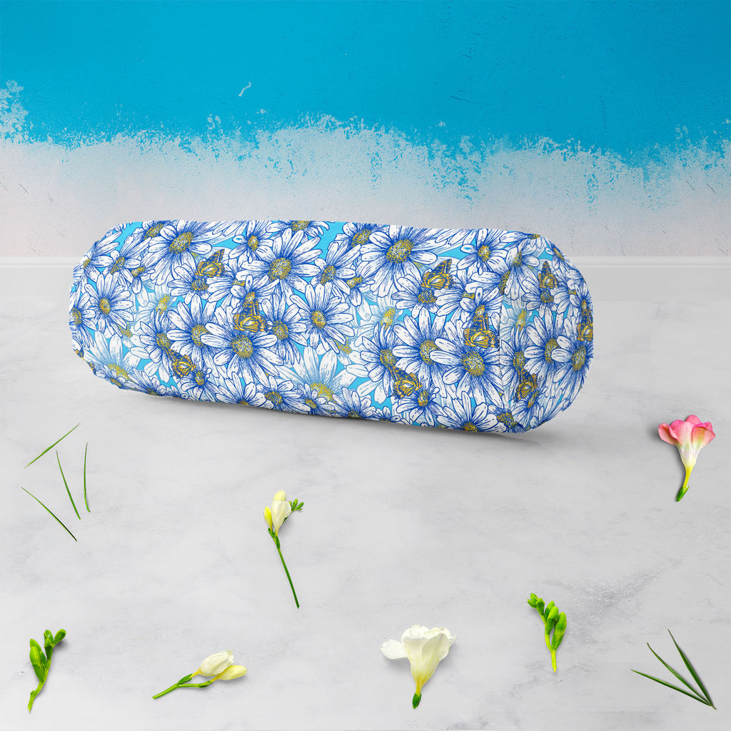 Daisies Bolster Cover Booster Cases | Concealed Zipper Opening-Bolster Covers-BOL_CV_ZP-IC 5007383 IC 5007383, Abstract Expressionism, Abstracts, Ancient, Art and Paintings, Black and White, Botanical, Digital, Digital Art, Floral, Flowers, Graphic, Historical, Illustrations, Medieval, Modern Art, Nature, Patterns, Scenic, Seasons, Semi Abstract, Signs, Signs and Symbols, Tropical, Vintage, White, daisies, bolster, cover, booster, cases, concealed, zipper, opening, abstract, art, background, beautiful, beau