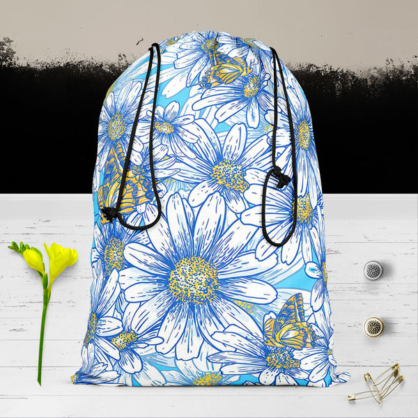Daisies Reusable Sack Bag | Bag for Gym, Storage, Vegetable & Travel-Drawstring Sack Bags-SCK_FB_DS-IC 5007383 IC 5007383, Abstract Expressionism, Abstracts, Ancient, Art and Paintings, Black and White, Botanical, Digital, Digital Art, Floral, Flowers, Graphic, Historical, Illustrations, Medieval, Modern Art, Nature, Patterns, Scenic, Seasons, Semi Abstract, Signs, Signs and Symbols, Tropical, Vintage, White, daisies, reusable, sack, bag, for, gym, storage, vegetable, travel, cotton, canvas, fabric, abstrac