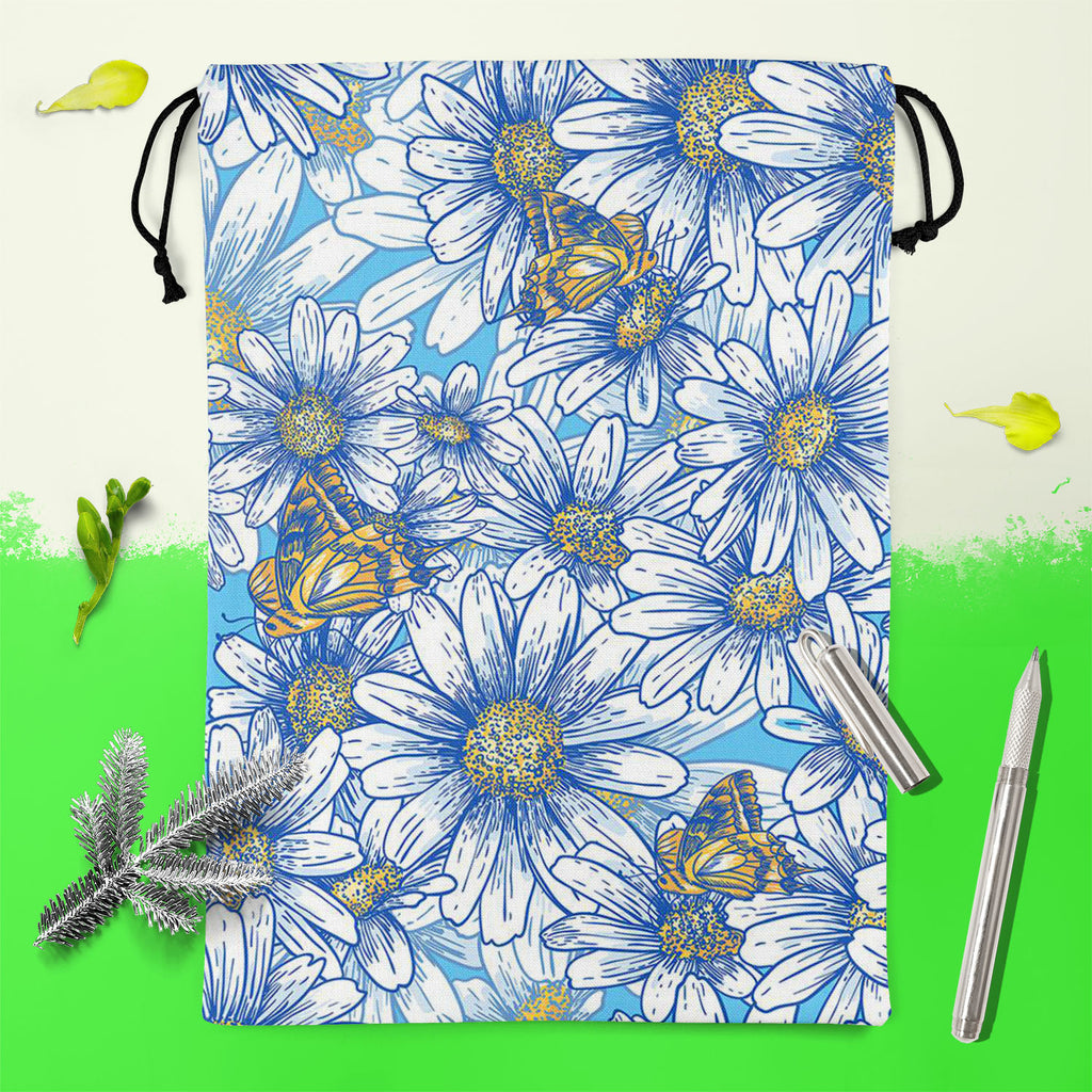 Daisies Reusable Sack Bag | Bag for Gym, Storage, Vegetable & Travel-Drawstring Sack Bags-SCK_FB_DS-IC 5007383 IC 5007383, Abstract Expressionism, Abstracts, Ancient, Art and Paintings, Black and White, Botanical, Digital, Digital Art, Floral, Flowers, Graphic, Historical, Illustrations, Medieval, Modern Art, Nature, Patterns, Scenic, Seasons, Semi Abstract, Signs, Signs and Symbols, Tropical, Vintage, White, daisies, reusable, sack, bag, for, gym, storage, vegetable, travel, abstract, art, background, beau