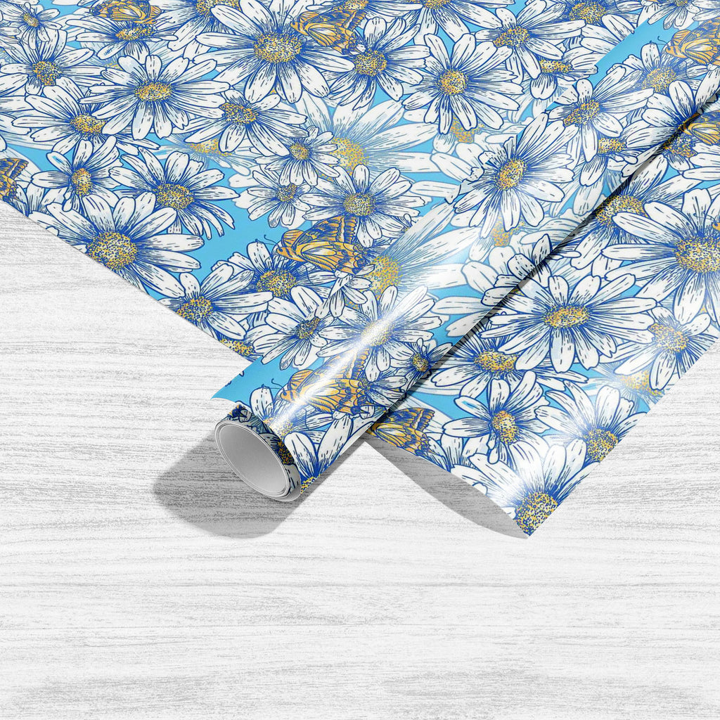 Daisies Art & Craft Gift Wrapping Paper-Wrapping Papers-WRP_PP-IC 5007383 IC 5007383, Abstract Expressionism, Abstracts, Ancient, Art and Paintings, Black and White, Botanical, Digital, Digital Art, Floral, Flowers, Graphic, Historical, Illustrations, Medieval, Modern Art, Nature, Patterns, Scenic, Seasons, Semi Abstract, Signs, Signs and Symbols, Tropical, Vintage, White, daisies, art, craft, gift, wrapping, paper, abstract, background, beautiful, beauty, blossom, blue, branch, butterfly, chamomile, color,