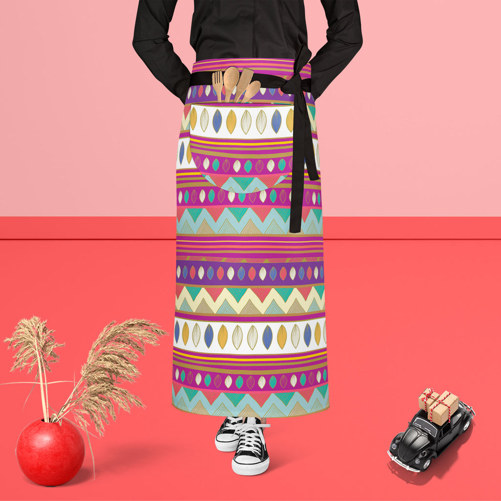 Tribal Art D2 Apron | Adjustable, Free Size & Waist Tiebacks-Aprons Waist to Feet-APR_WS_FT-IC 5007385 IC 5007385, Abstract Expressionism, Abstracts, Ancient, Black and White, Culture, Decorative, Drawing, Ethnic, Fantasy, Fashion, Folk Art, Geometric, Geometric Abstraction, Historical, Medieval, Mexican, Nature, Patterns, Scenic, Semi Abstract, Signs, Signs and Symbols, Traditional, Tribal, Vintage, White, World Culture, art, d2, apron, adjustable, free, size, waist, tiebacks, abstract, abstraction, artist