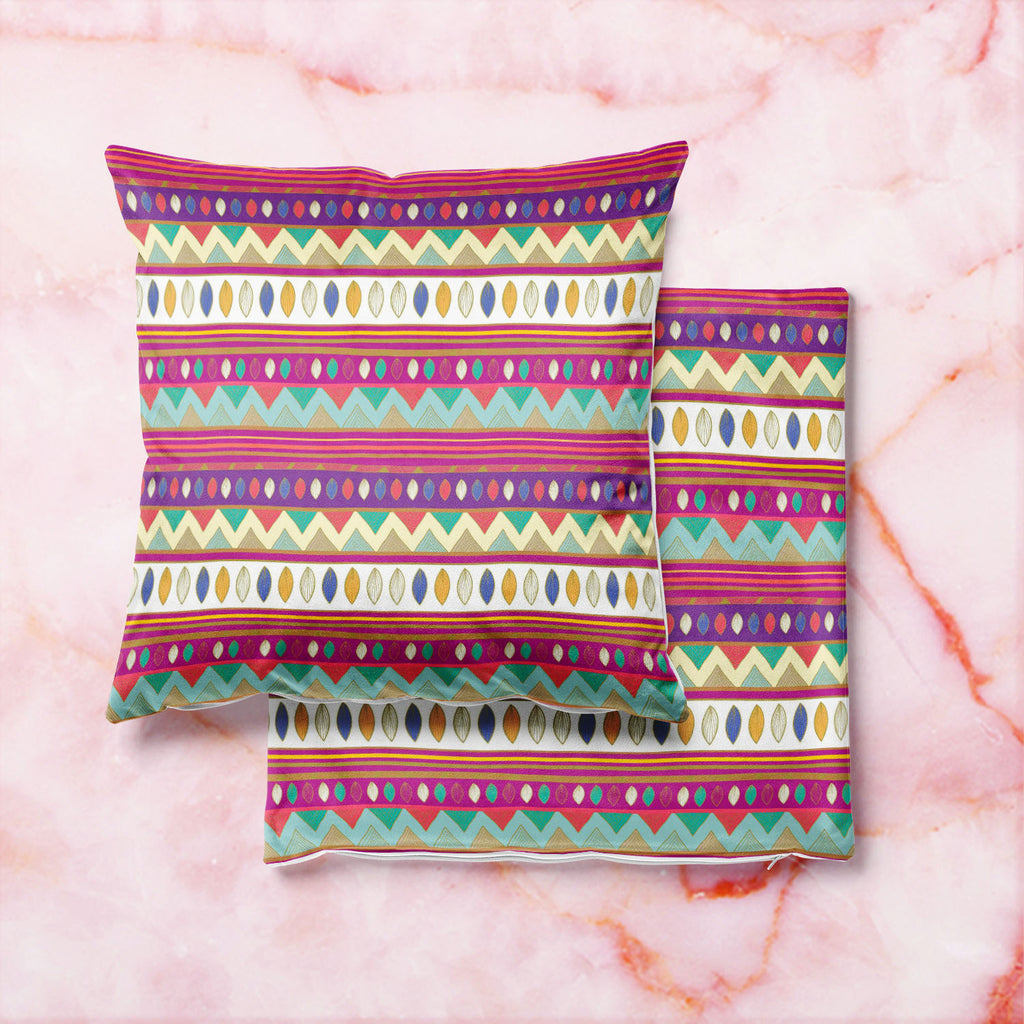 Tribal Art D2 Cushion Cover Throw Pillow-Cushion Covers-CUS_CV-IC 5007385 IC 5007385, Abstract Expressionism, Abstracts, Ancient, Black and White, Culture, Decorative, Drawing, Ethnic, Fantasy, Fashion, Folk Art, Geometric, Geometric Abstraction, Historical, Medieval, Mexican, Nature, Patterns, Scenic, Semi Abstract, Signs, Signs and Symbols, Traditional, Tribal, Vintage, White, World Culture, art, d2, cushion, cover, throw, pillow, abstract, abstraction, artistic, backdrop, background, blue, border, bright