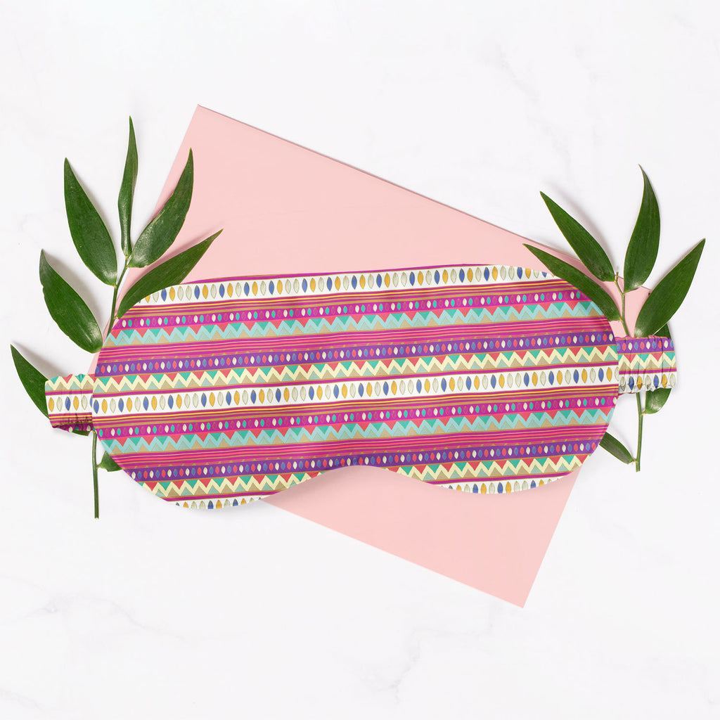 Tribal Art Sleeping Eye Pad Blackout Eye Cover | Soft Anti-Allergic Eco-Friendly Natural Mulberry Silk Fabric-Sleep Masks-MSK_SL_BS-IC 5007385 IC 5007385, Abstract Expressionism, Abstracts, Ancient, Black and White, Culture, Decorative, Drawing, Ethnic, Fantasy, Fashion, Folk Art, Geometric, Geometric Abstraction, Historical, Medieval, Mexican, Nature, Patterns, Scenic, Semi Abstract, Signs, Signs and Symbols, Traditional, Tribal, Vintage, White, World Culture, art, sleeping, eye, pad, blackout, cover, soft