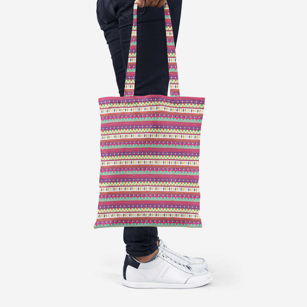 ArtzFolio Tribal Art Tote Bag Shoulder Purse | Multipurpose-Tote Bags Basic-AZ5007385TOT_RF-IC 5007385 IC 5007385, Abstract Expressionism, Abstracts, Ancient, Black and White, Culture, Decorative, Drawing, Ethnic, Fantasy, Fashion, Folk Art, Geometric, Geometric Abstraction, Historical, Medieval, Mexican, Nature, Patterns, Scenic, Semi Abstract, Signs, Signs and Symbols, Traditional, Tribal, Vintage, White, World Culture, art, tote, bag, shoulder, purse, multipurpose, abstract, abstraction, artistic, backdr