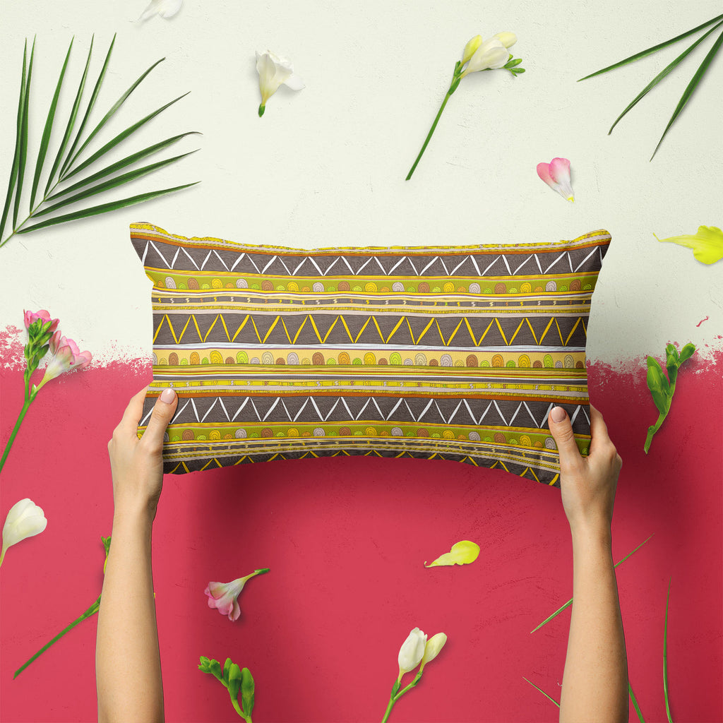 Tribal Art D3 Pillow Cover Case-Pillow Cases-PIL_CV-IC 5007386 IC 5007386, Abstract Expressionism, Abstracts, Ancient, Culture, Decorative, Drawing, Ethnic, Fantasy, Fashion, Folk Art, Geometric, Geometric Abstraction, Historical, Medieval, Mexican, Patterns, Semi Abstract, Signs, Signs and Symbols, Stripes, Traditional, Triangles, Tribal, Vintage, World Culture, art, d3, pillow, cover, case, abstract, abstraction, artistic, backdrop, background, border, bright, brown, creative, decor, decoration, design, e