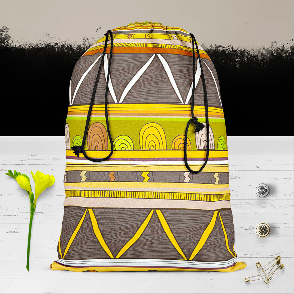 Tribal Art D3 Reusable Sack Bag | Bag for Gym, Storage, Vegetable & Travel-Drawstring Sack Bags-SCK_FB_DS-IC 5007386 IC 5007386, Abstract Expressionism, Abstracts, Ancient, Culture, Decorative, Drawing, Ethnic, Fantasy, Fashion, Folk Art, Geometric, Geometric Abstraction, Historical, Medieval, Mexican, Patterns, Semi Abstract, Signs, Signs and Symbols, Stripes, Traditional, Triangles, Tribal, Vintage, World Culture, art, d3, reusable, sack, bag, for, gym, storage, vegetable, travel, abstract, abstraction, a