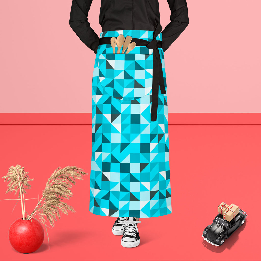 Blue Triangle Apron | Adjustable, Free Size & Waist Tiebacks-Aprons Waist to Feet-APR_WS_FT-IC 5007387 IC 5007387, Abstract Expressionism, Abstracts, Art and Paintings, Decorative, Diamond, Digital, Digital Art, Geometric, Geometric Abstraction, Graphic, Grid Art, Illustrations, Modern Art, Patterns, Semi Abstract, Signs, Signs and Symbols, Symbols, Triangles, blue, triangle, apron, adjustable, free, size, waist, tiebacks, abstract, art, backdrop, background, beautiful, block, bright, classic, color, cover,