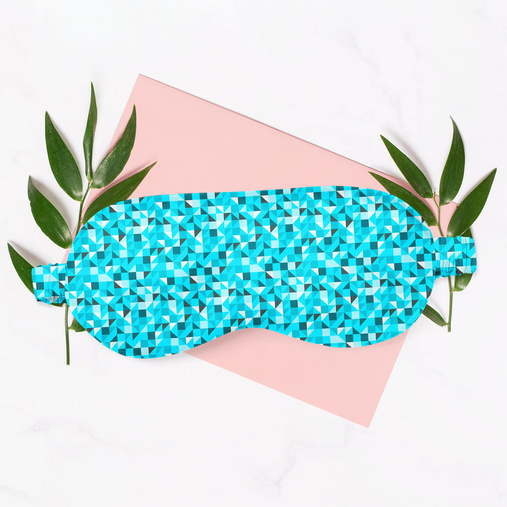 Blue Triangle Sleeping Eye Pad Blackout Eye Cover | Soft Anti-Allergic Eco-Friendly Natural Mulberry Silk Fabric-Sleep Masks-MSK_SL_BS-IC 5007387 IC 5007387, Abstract Expressionism, Abstracts, Art and Paintings, Decorative, Diamond, Digital, Digital Art, Geometric, Geometric Abstraction, Graphic, Grid Art, Illustrations, Modern Art, Patterns, Semi Abstract, Signs, Signs and Symbols, Symbols, Triangles, blue, triangle, sleeping, eye, pad, blackout, cover, soft, anti-allergic, eco-friendly, natural, satin, si