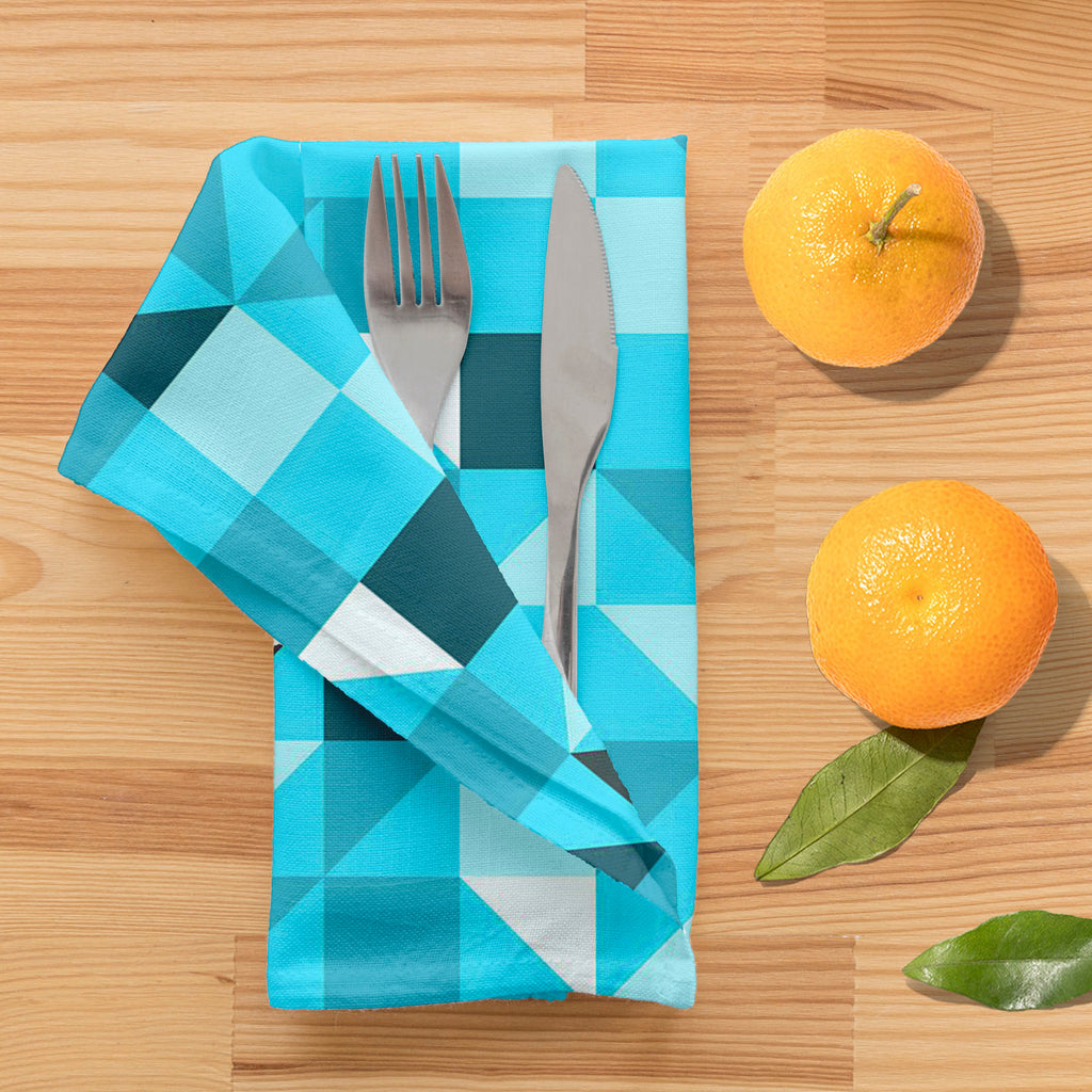 Blue Triangle Table Napkin-Table Napkins-NAP_TB-IC 5007387 IC 5007387, Abstract Expressionism, Abstracts, Art and Paintings, Decorative, Diamond, Digital, Digital Art, Geometric, Geometric Abstraction, Graphic, Grid Art, Illustrations, Modern Art, Patterns, Semi Abstract, Signs, Signs and Symbols, Symbols, Triangles, blue, triangle, table, napkin, abstract, art, backdrop, background, beautiful, block, bright, classic, color, cover, creative, decor, decoration, design, dynamic, element, fabric, futuristic, g