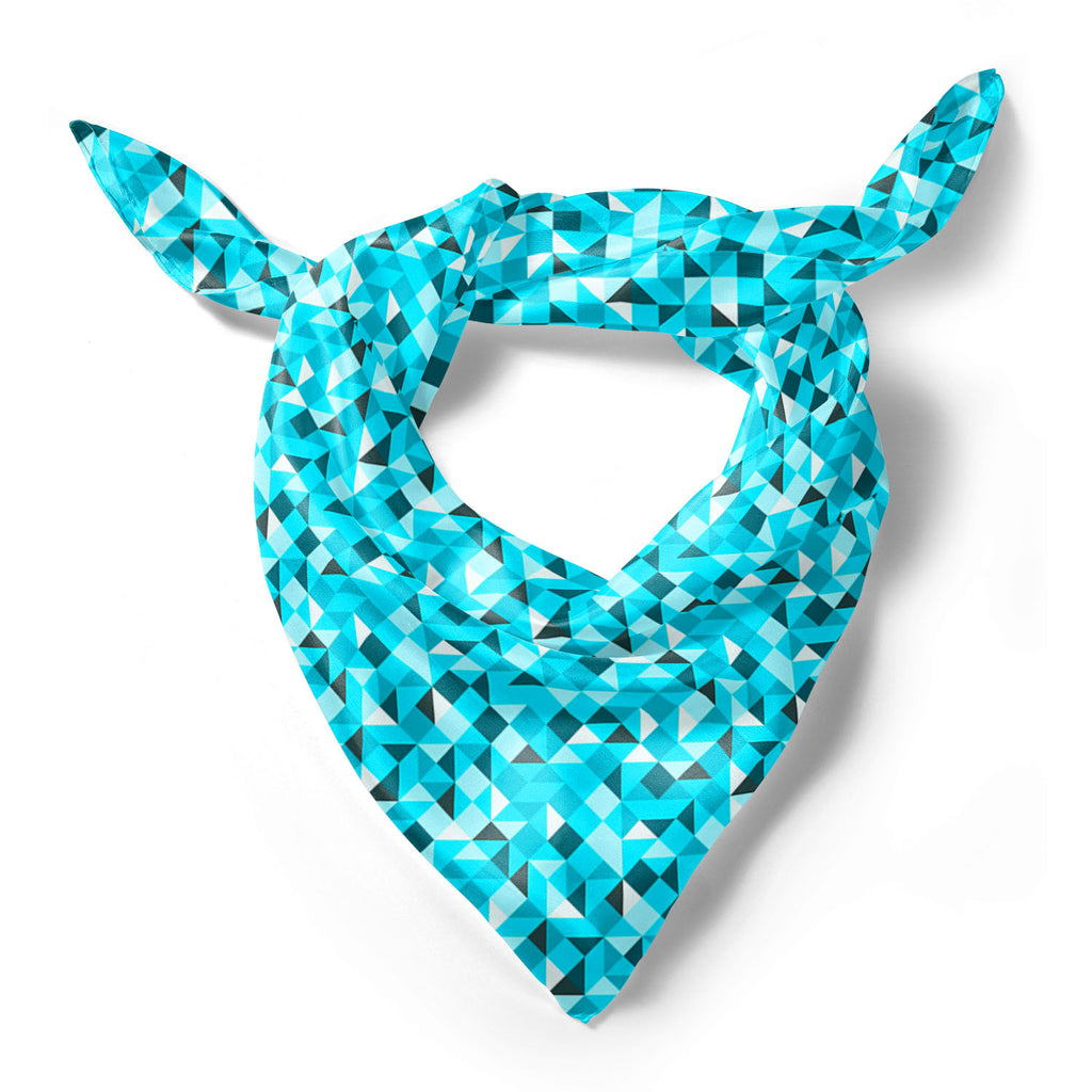 Blue Triangle Printed Scarf | Neckwear Balaclava | Girls & Women | Soft Poly Fabric-Scarfs Basic-SCF_FB_BS-IC 5007387 IC 5007387, Abstract Expressionism, Abstracts, Art and Paintings, Decorative, Diamond, Digital, Digital Art, Geometric, Geometric Abstraction, Graphic, Grid Art, Illustrations, Modern Art, Patterns, Semi Abstract, Signs, Signs and Symbols, Symbols, Triangles, blue, triangle, printed, scarf, neckwear, balaclava, girls, women, soft, poly, fabric, abstract, art, backdrop, background, beautiful,