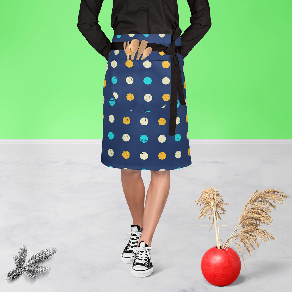Polka Pattern Apron | Adjustable, Free Size & Waist Tiebacks-Apron Waist to Knee-APR_WS_KN-IC 5007388 IC 5007388, Abstract Expressionism, Abstracts, Ancient, Black and White, Circle, Decorative, Digital, Digital Art, Dots, Fashion, Graphic, Historical, Illustrations, Medieval, Modern Art, Nautical, Patterns, Retro, Semi Abstract, Signs, Signs and Symbols, Vintage, White, polka, pattern, apron, adjustable, free, size, waist, tiebacks, abstract, background, blue, card, color, decor, decoration, design, dot, e