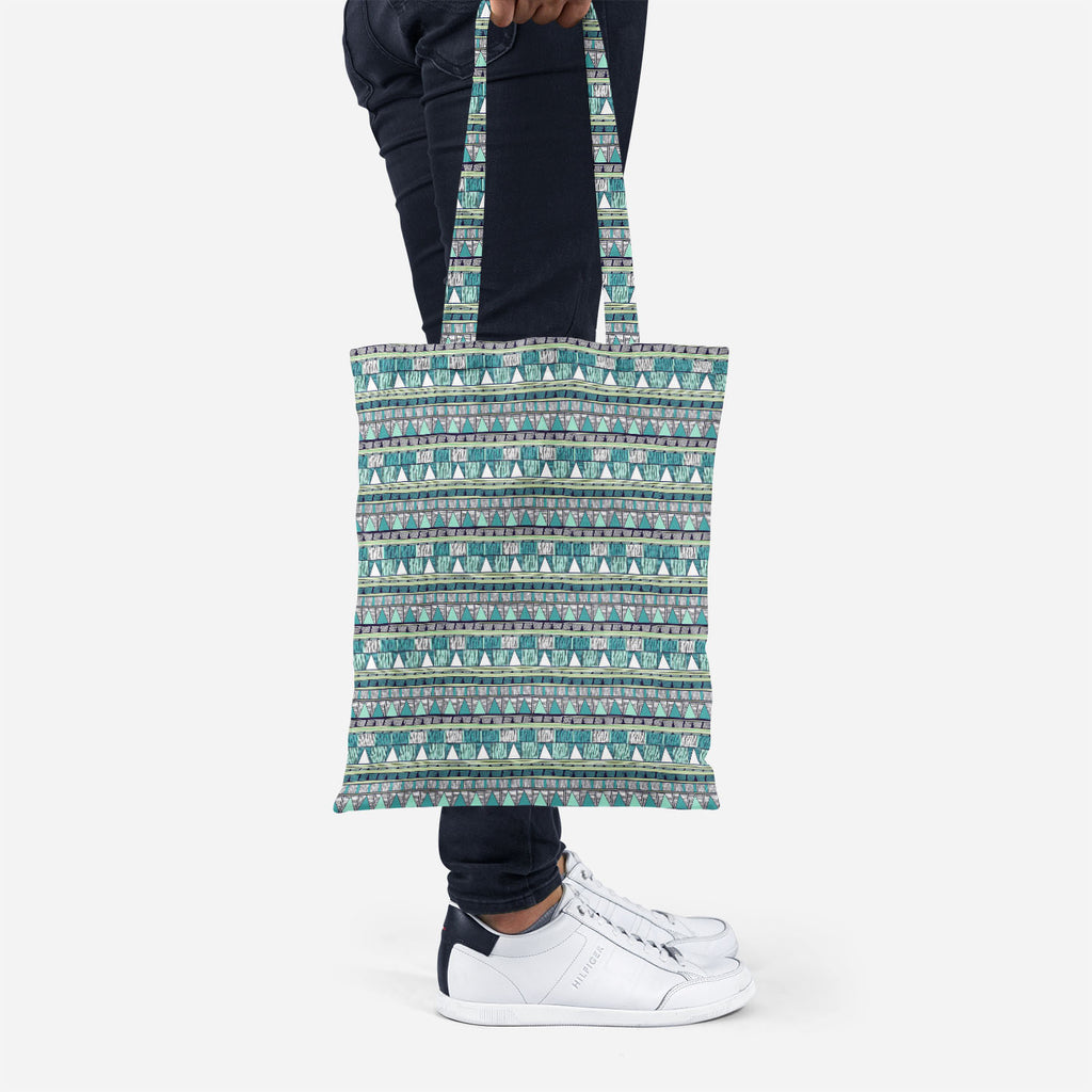 ArtzFolio Tribal Art Tote Bag Shoulder Purse | Multipurpose-Tote Bags Basic-AZ5007389TOT_RF-IC 5007389 IC 5007389, Abstract Expressionism, Abstracts, Ancient, Black and White, Culture, Decorative, Drawing, Ethnic, Fantasy, Fashion, Folk Art, Geometric, Geometric Abstraction, Historical, Medieval, Patterns, Semi Abstract, Signs, Signs and Symbols, Stripes, Traditional, Triangles, Tribal, Vintage, White, World Culture, art, tote, bag, shoulder, purse, multipurpose, abstract, abstraction, artistic, backdrop, b
