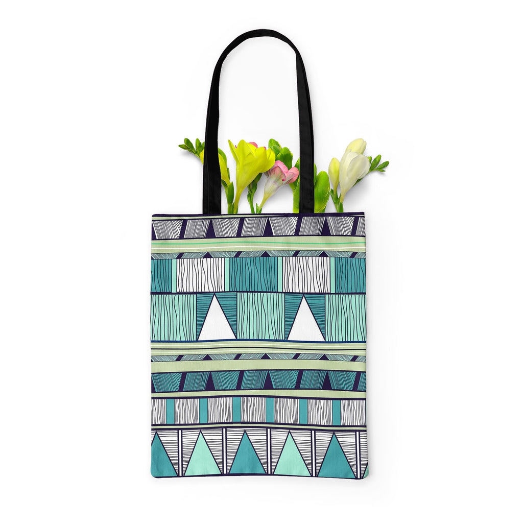 Tribal Art D4 Tote Bag Shoulder Purse | Multipurpose-Tote Bags Basic-TOT_FB_BS-IC 5007389 IC 5007389, Abstract Expressionism, Abstracts, Ancient, Black and White, Culture, Decorative, Drawing, Ethnic, Fantasy, Fashion, Folk Art, Geometric, Geometric Abstraction, Historical, Medieval, Patterns, Semi Abstract, Signs, Signs and Symbols, Stripes, Traditional, Triangles, Tribal, Vintage, White, World Culture, art, d4, tote, bag, shoulder, purse, multipurpose, abstract, abstraction, artistic, backdrop, background