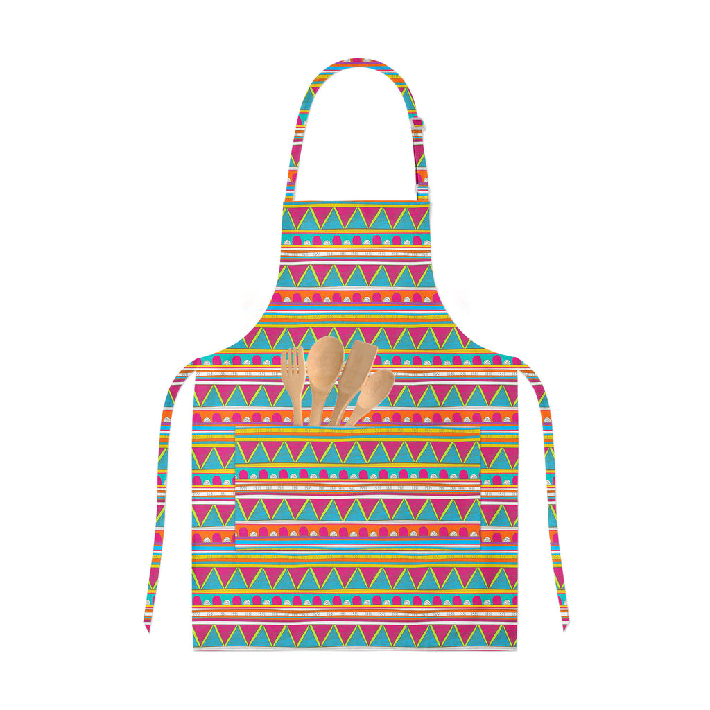 Tribal Art Apron | Adjustable, Free Size & Waist Tiebacks-Aprons Neck to Knee-APR_NK_KN-IC 5007390 IC 5007390, Abstract Expressionism, Abstracts, Ancient, Culture, Decorative, Drawing, Ethnic, Fantasy, Fashion, Folk Art, Geometric, Geometric Abstraction, Historical, Illustrations, Medieval, Mexican, Patterns, Semi Abstract, Signs, Signs and Symbols, Stripes, Traditional, Triangles, Tribal, Vintage, World Culture, art, apron, adjustable, free, size, waist, tiebacks, background, abstract, abstraction, artisti