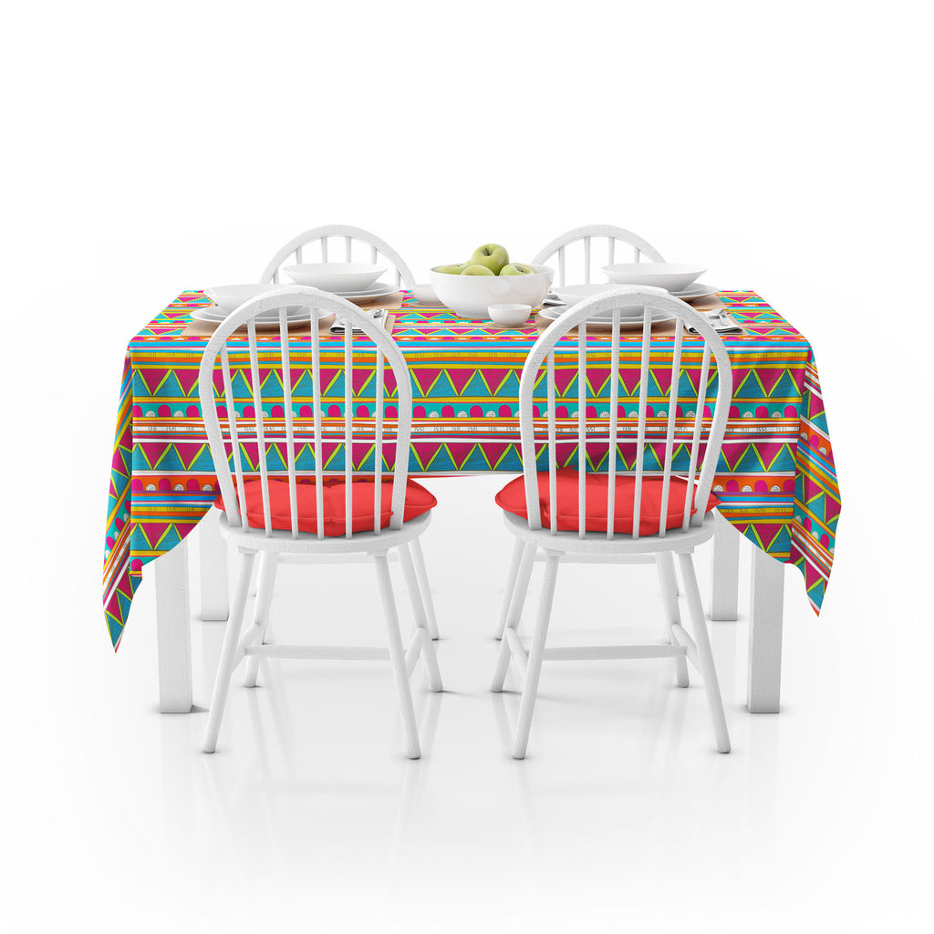 Tribal Art Table Cloth Cover-Table Covers-CVR_TB_NR-IC 5007390 IC 5007390, Abstract Expressionism, Abstracts, Ancient, Culture, Decorative, Drawing, Ethnic, Fantasy, Fashion, Folk Art, Geometric, Geometric Abstraction, Historical, Illustrations, Medieval, Mexican, Patterns, Semi Abstract, Signs, Signs and Symbols, Stripes, Traditional, Triangles, Tribal, Vintage, World Culture, art, table, cloth, cover, background, abstract, abstraction, artistic, backdrop, blue, border, bright, creative, decor, decoration,
