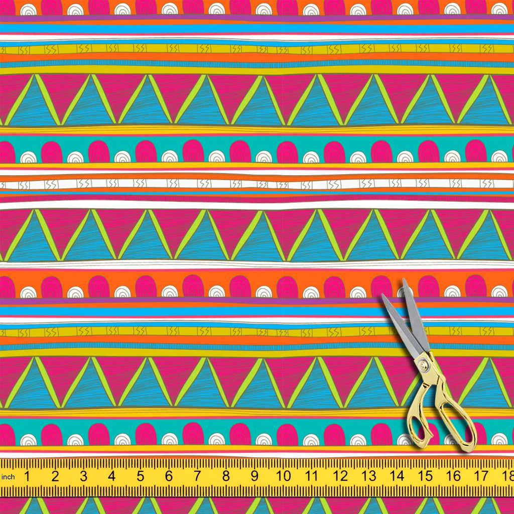 Tribal Art Upholstery Fabric by Metre | For Sofa, Curtains, Cushions, Furnishing, Craft, Dress Material-Upholstery Fabrics-FAB_RW-IC 5007390 IC 5007390, Abstract Expressionism, Abstracts, Ancient, Culture, Decorative, Drawing, Ethnic, Fantasy, Fashion, Folk Art, Geometric, Geometric Abstraction, Historical, Illustrations, Medieval, Mexican, Patterns, Semi Abstract, Signs, Signs and Symbols, Stripes, Traditional, Triangles, Tribal, Vintage, World Culture, art, upholstery, fabric, by, metre, for, sofa, curtai