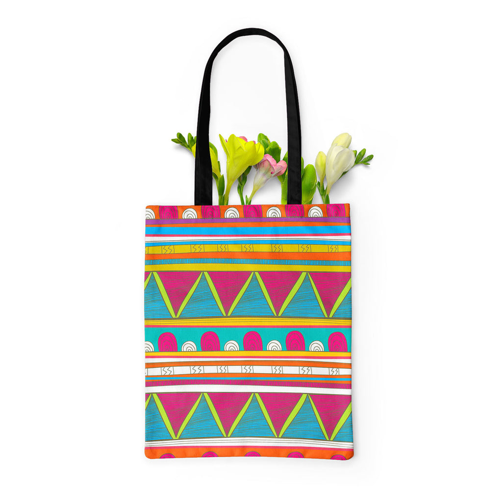 Tribal Art D5 Tote Bag Shoulder Purse | Multipurpose-Tote Bags Basic-TOT_FB_BS-IC 5007390 IC 5007390, Abstract Expressionism, Abstracts, Ancient, Culture, Decorative, Drawing, Ethnic, Fantasy, Fashion, Folk Art, Geometric, Geometric Abstraction, Historical, Illustrations, Medieval, Mexican, Patterns, Semi Abstract, Signs, Signs and Symbols, Stripes, Traditional, Triangles, Tribal, Vintage, World Culture, art, d5, tote, bag, shoulder, purse, multipurpose, background, abstract, abstraction, artistic, backdrop