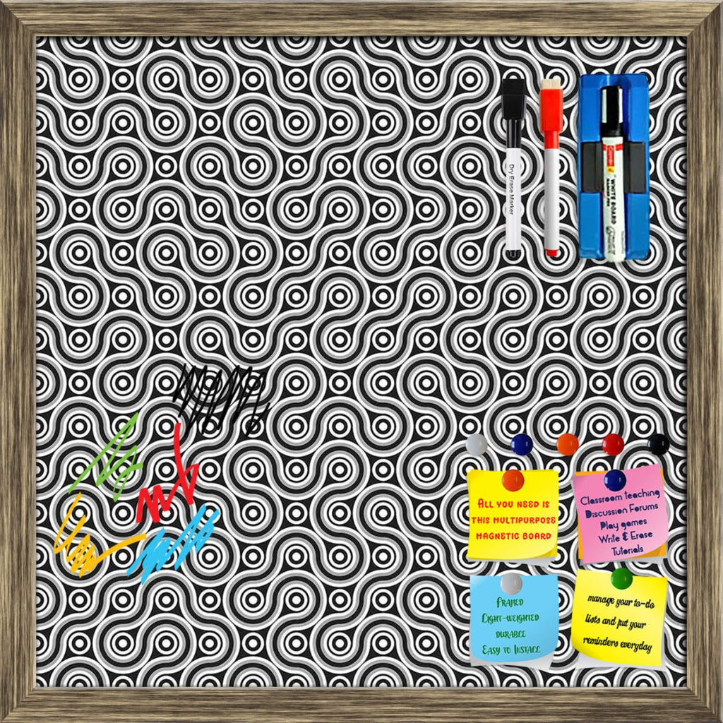 Infinite Line Framed Magnetic Dry Erase Board | Combo with Magnet Buttons & Markers-Magnetic Boards Framed-MGB_FR-IC 5007391 IC 5007391, Abstract Expressionism, Abstracts, Black, Black and White, Geometric, Geometric Abstraction, Illustrations, Patterns, Semi Abstract, Signs, Signs and Symbols, White, infinite, line, framed, magnetic, dry, erase, board, printed, whiteboard, with, 4, magnets, 2, markers, 1, duster, background, pattern, abstract, infinity, backgrounds, band, coil, convoluted, decor, decoratio