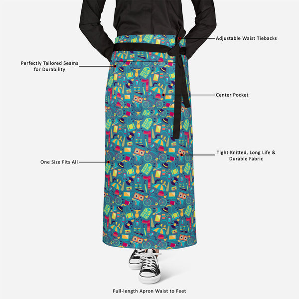 Hipster Apron | Adjustable, Free Size & Waist Tiebacks-Aprons Waist to Knee-APR_WS_FT-IC 5007393 IC 5007393, Ancient, Bikes, Culture, Ethnic, Fashion, Hipster, Historical, Icons, Medieval, Modern Art, Patterns, Retro, Traditional, Tribal, Urban, Vintage, World Culture, full-length, apron, poly-cotton, fabric, adjustable, waist, tiebacks, pattern, artwork, audio, cassette, backdrop, bag, bike, bow, tie, camera, deer, disco, funky, glasses, hat, headphones, style, icon, laptop, lomo, modern, moleskine, mustac