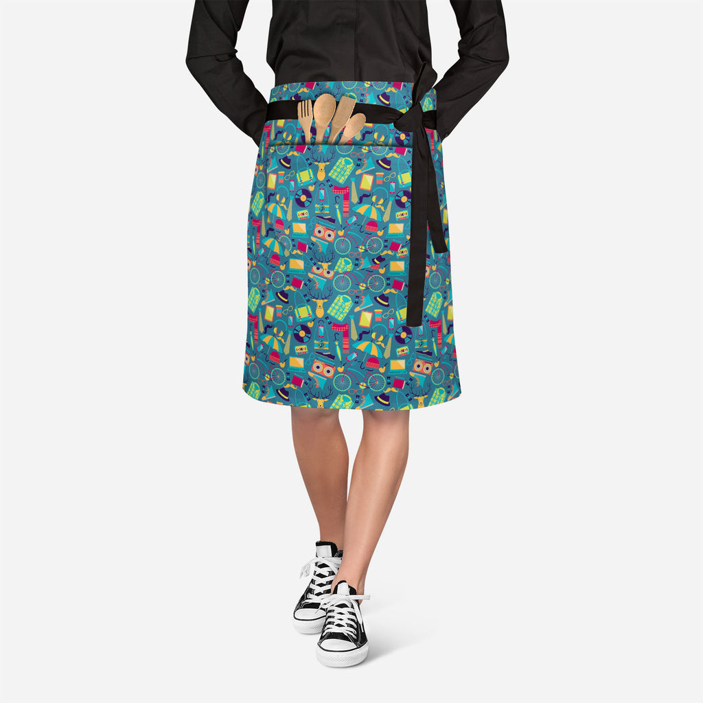 Hipster Apron | Adjustable, Free Size & Waist Tiebacks-Apron Waist to Feet-APR_WS_KN-IC 5007393 IC 5007393, Ancient, Bikes, Culture, Ethnic, Fashion, Hipster, Historical, Icons, Medieval, Modern Art, Patterns, Retro, Traditional, Tribal, Urban, Vintage, World Culture, apron, adjustable, free, size, waist, tiebacks, pattern, artwork, audio, cassette, backdrop, bag, bike, bow, tie, camera, deer, disco, fabric, funky, glasses, hat, headphones, style, icon, laptop, lomo, modern, moleskine, mustache, ornament, p