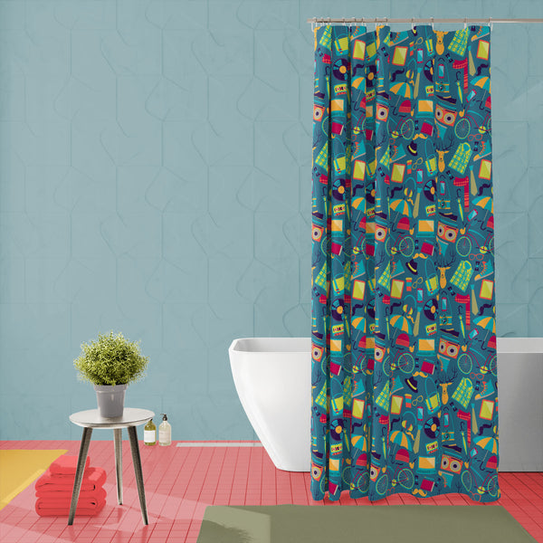 Hipster Washable Waterproof Shower Curtain-Shower Curtains-CUR_SH-IC 5007393 IC 5007393, Ancient, Bikes, Culture, Ethnic, Fashion, Hipster, Historical, Icons, Medieval, Modern Art, Patterns, Retro, Traditional, Tribal, Urban, Vintage, World Culture, washable, waterproof, polyester, shower, curtain, eyelets, pattern, artwork, audio, cassette, backdrop, bag, bike, bow, tie, camera, deer, disco, fabric, funky, glasses, hat, headphones, style, icon, laptop, lomo, modern, moleskine, mustache, ornament, paper, ph