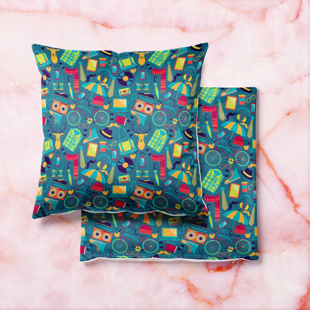 Hipster Cushion Cover Throw Pillow-Cushion Covers-CUS_CV-IC 5007393 IC 5007393, Ancient, Bikes, Culture, Ethnic, Fashion, Hipster, Historical, Icons, Medieval, Modern Art, Patterns, Retro, Traditional, Tribal, Urban, Vintage, World Culture, cushion, cover, throw, pillow, pattern, artwork, audio, cassette, backdrop, bag, bike, bow, tie, camera, deer, disco, fabric, funky, glasses, hat, headphones, style, icon, laptop, lomo, modern, moleskine, mustache, ornament, paper, photo, record, ribbon, scarf, seamless,