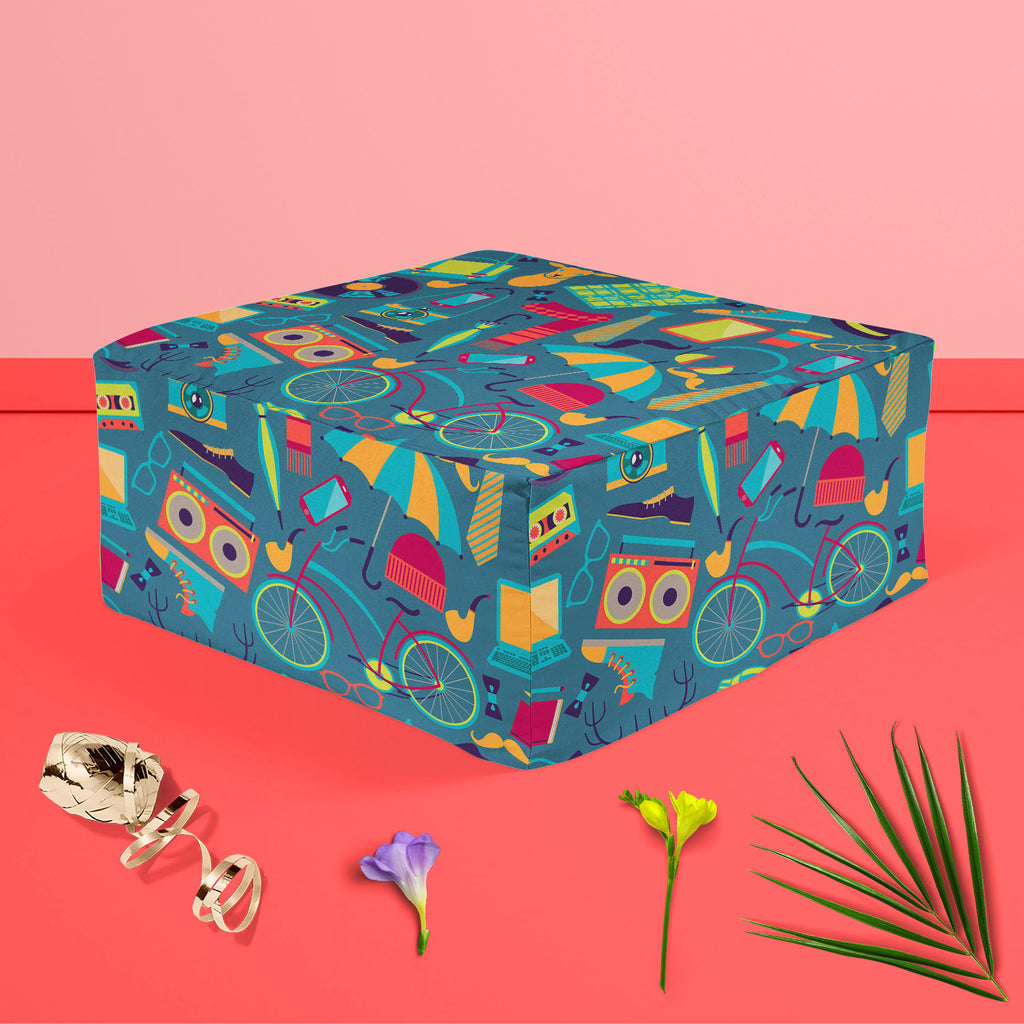 Hipster Footstool Footrest Puffy Pouffe Ottoman Bean Bag | Canvas Fabric-Footstools-FST_CB_BN-IC 5007393 IC 5007393, Ancient, Bikes, Culture, Ethnic, Fashion, Hipster, Historical, Icons, Medieval, Modern Art, Patterns, Retro, Traditional, Tribal, Urban, Vintage, World Culture, footstool, footrest, puffy, pouffe, ottoman, bean, bag, canvas, fabric, pattern, artwork, audio, cassette, backdrop, bike, bow, tie, camera, deer, disco, funky, glasses, hat, headphones, style, icon, laptop, lomo, modern, moleskine, m