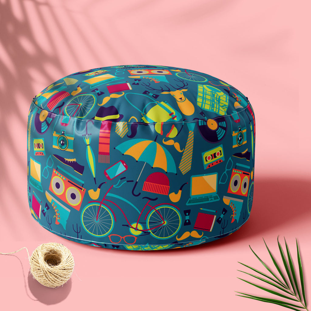 Hipster Footstool Footrest Puffy Pouffe Ottoman Bean Bag | Canvas Fabric-Footstools-FST_CB_BN-IC 5007393 IC 5007393, Ancient, Bikes, Culture, Ethnic, Fashion, Hipster, Historical, Icons, Medieval, Modern Art, Patterns, Retro, Traditional, Tribal, Urban, Vintage, World Culture, footstool, footrest, puffy, pouffe, ottoman, bean, bag, canvas, fabric, pattern, artwork, audio, cassette, backdrop, bike, bow, tie, camera, deer, disco, funky, glasses, hat, headphones, style, icon, laptop, lomo, modern, moleskine, m