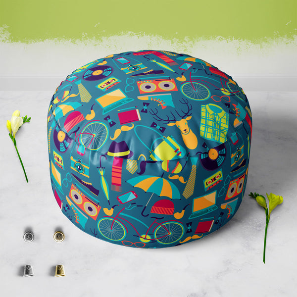 Hipster Footstool Footrest Puffy Pouffe Ottoman Bean Bag | Canvas Fabric-Footstools-FST_CB_BN-IC 5007393 IC 5007393, Ancient, Bikes, Culture, Ethnic, Fashion, Hipster, Historical, Icons, Medieval, Modern Art, Patterns, Retro, Traditional, Tribal, Urban, Vintage, World Culture, footstool, footrest, puffy, pouffe, ottoman, bean, bag, floor, cushion, pillow, canvas, fabric, pattern, artwork, audio, cassette, backdrop, bike, bow, tie, camera, deer, disco, funky, glasses, hat, headphones, style, icon, laptop, lo