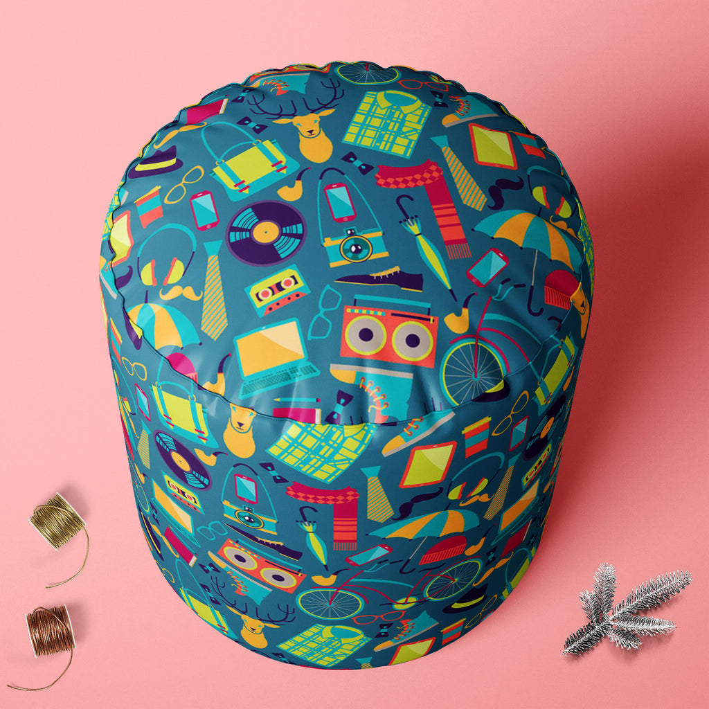 Hipster Footstool Footrest Puffy Pouffe Ottoman Bean Bag | Canvas Fabric-Footstools-FST_CB_BN-IC 5007393 IC 5007393, Ancient, Bikes, Culture, Ethnic, Fashion, Hipster, Historical, Icons, Medieval, Modern Art, Patterns, Retro, Traditional, Tribal, Urban, Vintage, World Culture, footstool, footrest, puffy, pouffe, ottoman, bean, bag, canvas, fabric, pattern, artwork, audio, cassette, backdrop, bike, bow, tie, camera, deer, disco, funky, glasses, hat, headphones, style, icon, laptop, lomo, modern, moleskine, m